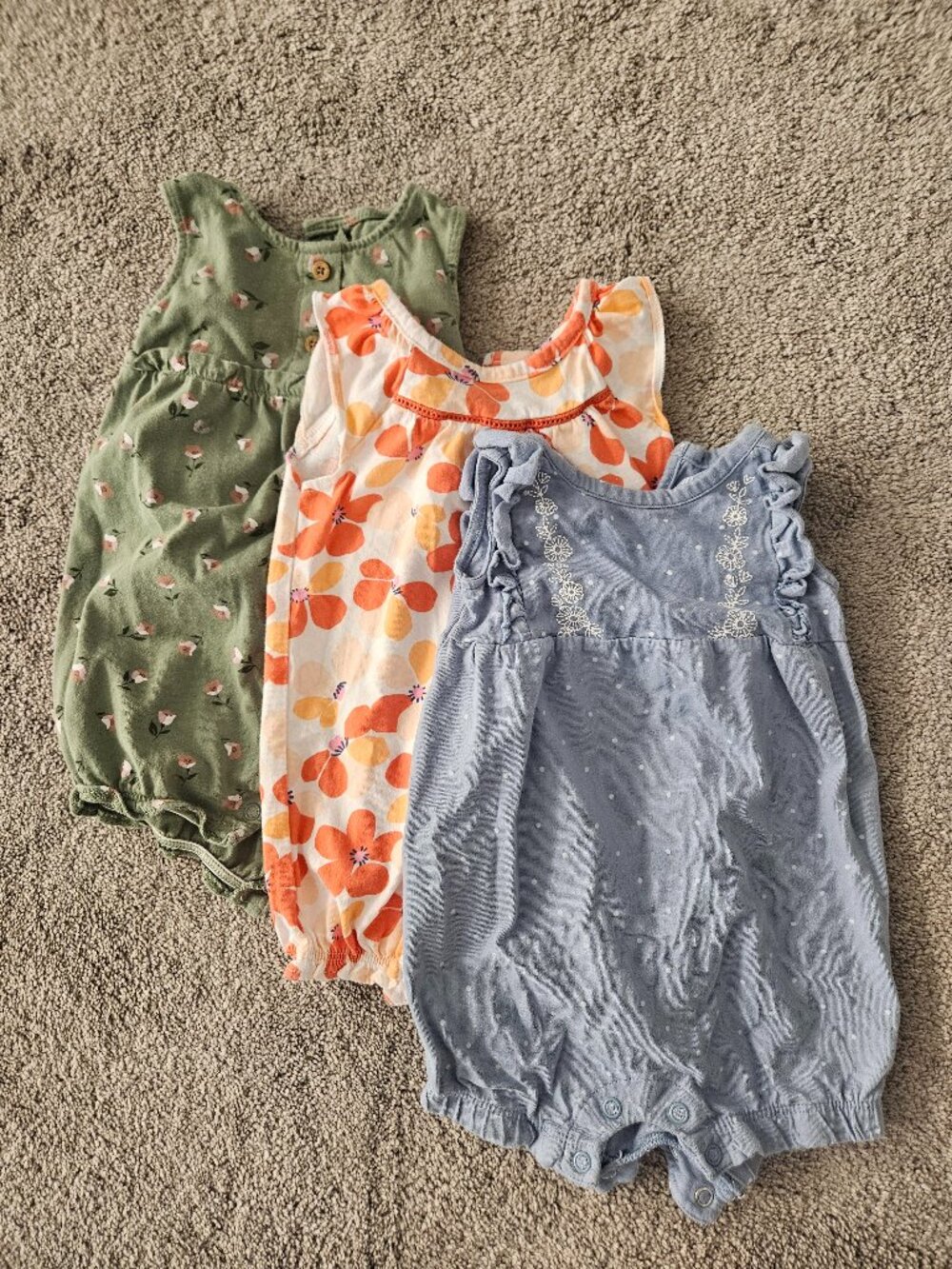 Carter's Onesies - Set of 3 (6 Months)